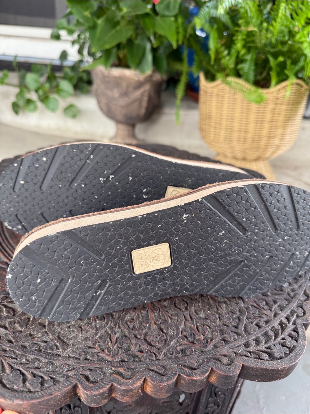 Ariat Sunflower Canvas Slip-Ons in Yellow and Brown - Picture 7 of 8